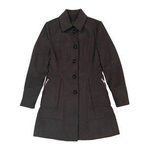 EUC Jacob Winter Overcoat with Zipper Details in Charcoal Gray Size XS